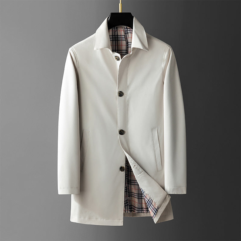Men's Trendy Mid-length Casual Loose Trench Coat