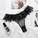 Transparent Lace Thong for Women - Sexy Low Waist Design