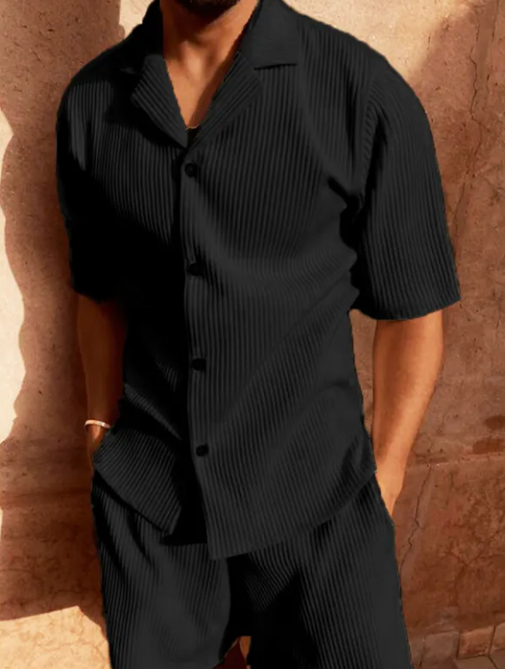 Corduroy Casual Polo Collar T-Shirt | Streetwear