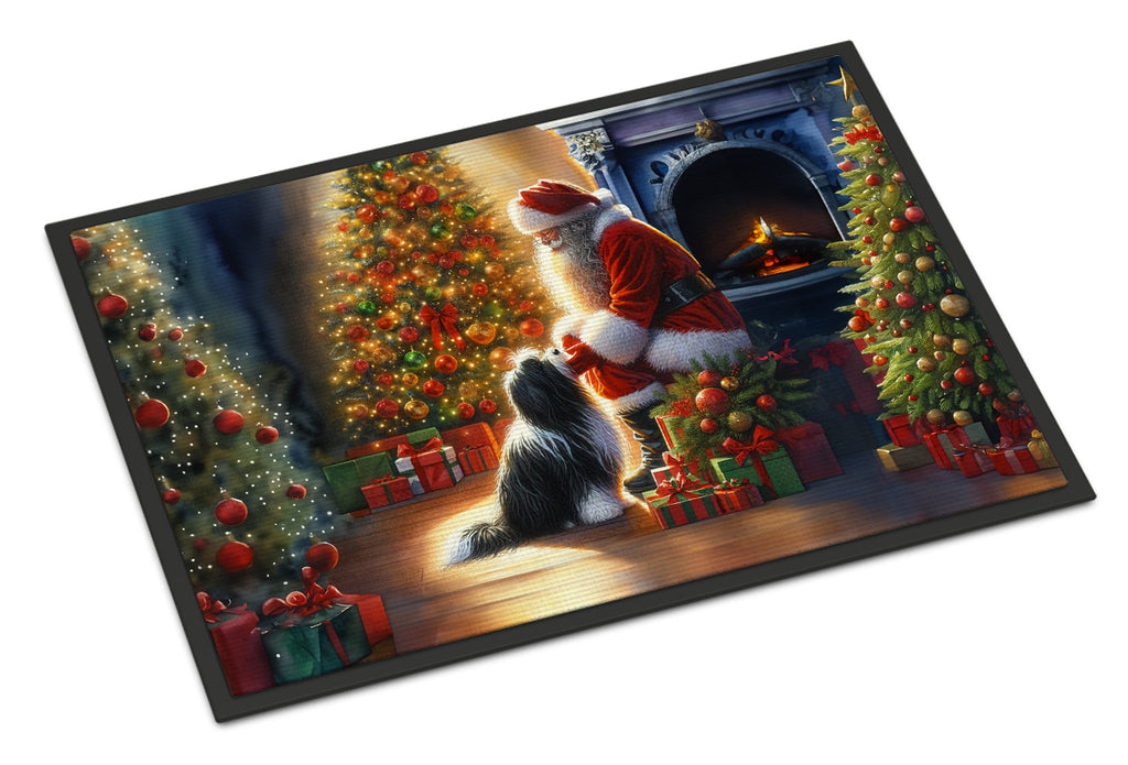 Tibetan Terrier and Santa Claus Doormat