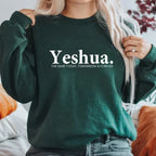 Vintage Yeshua Christian Sweatshirt Christian Apparel Faith | Faith Streetwear