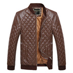 Faux Leather Stitched Motorcycle Jacket