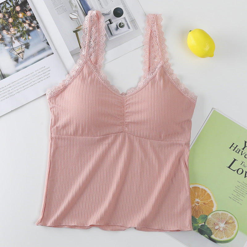 Lace Trim Padded Camisole