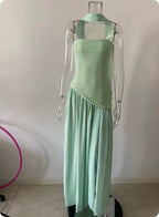 Color Block Off-Shoulder Tube Top Dress