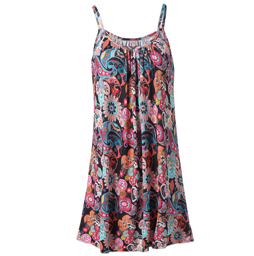 2019 Summer Floral Ruffled Maxi Dress for Women