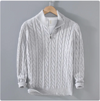 Men's Loose Zip Knit Sweater Pullover