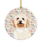 Doodle Red #2 Christmas Ceramic Ornament