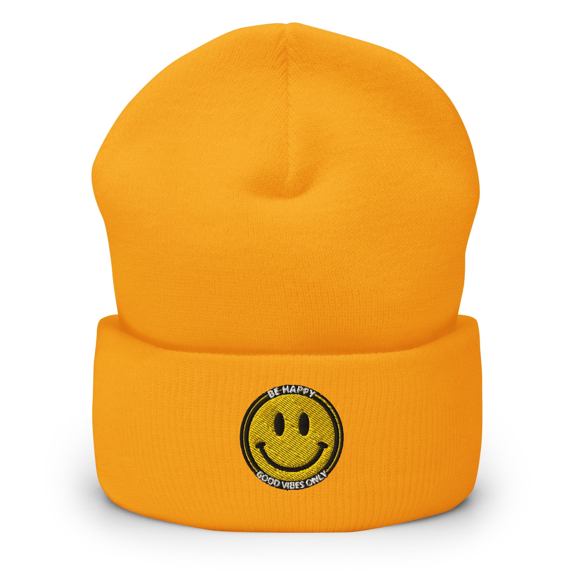 Be Happy Beanie | Embroidered Cap