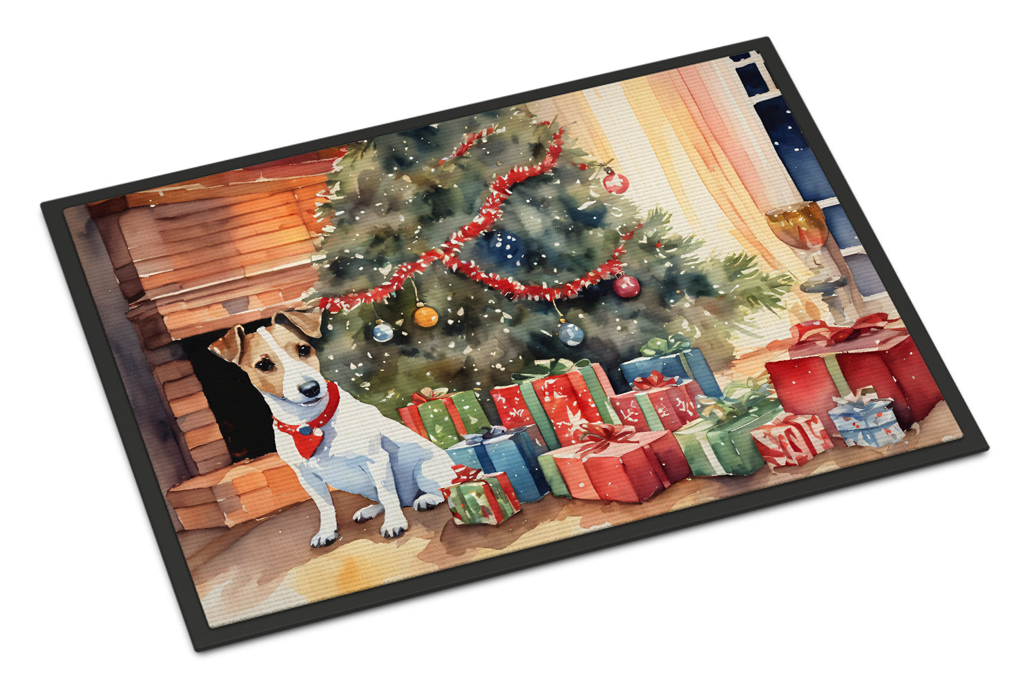Jack Russell Terrier Cozy Christmas Doormat