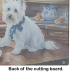 Westie Christmas Cookies Glass Cutting Board