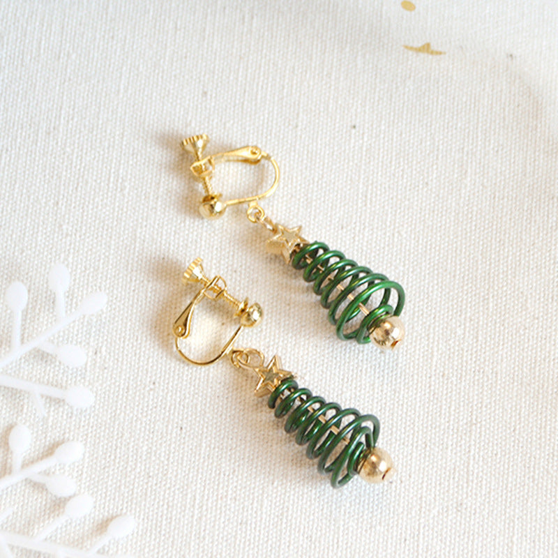 Creative Star Christmas Tree Earrings Wholesale