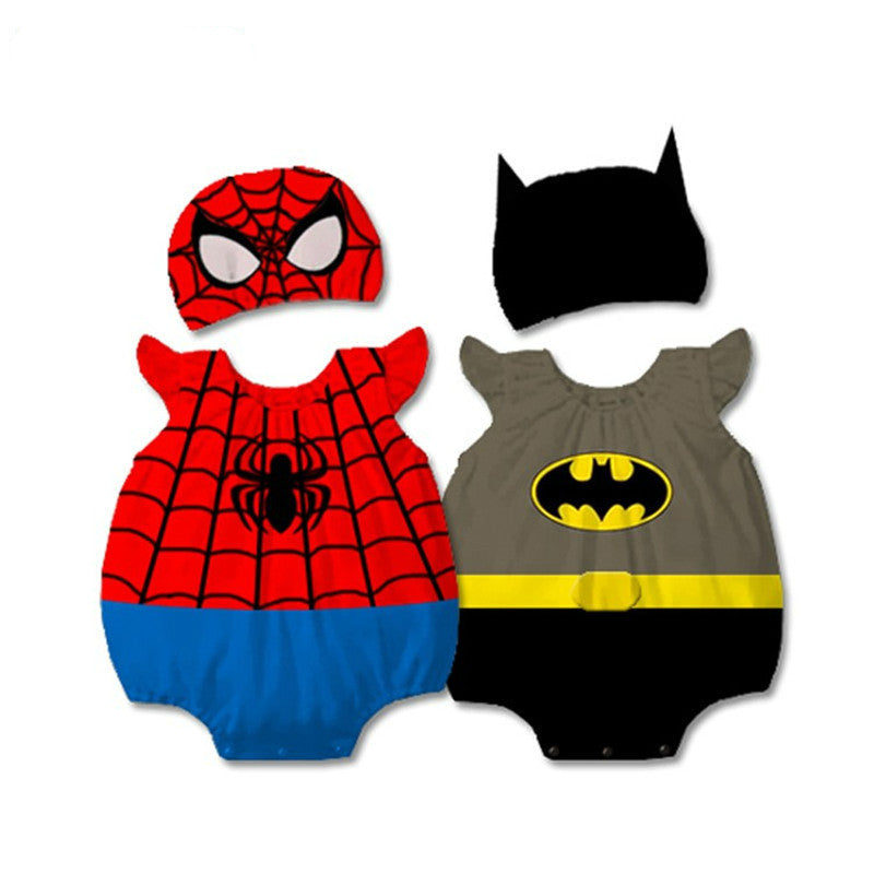 Korean Style Halloween Spider and Bat Baby Bodysuit