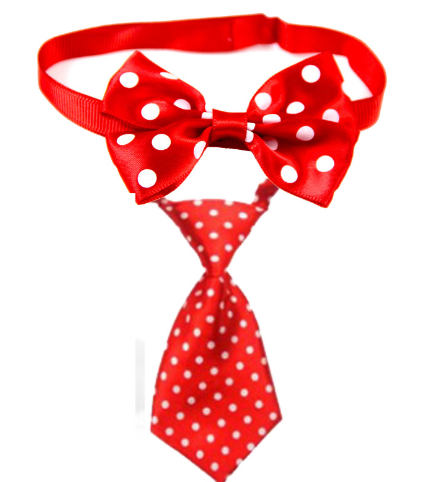 Christmas Dog Bow Tie Set for Pets (Includes Cats)