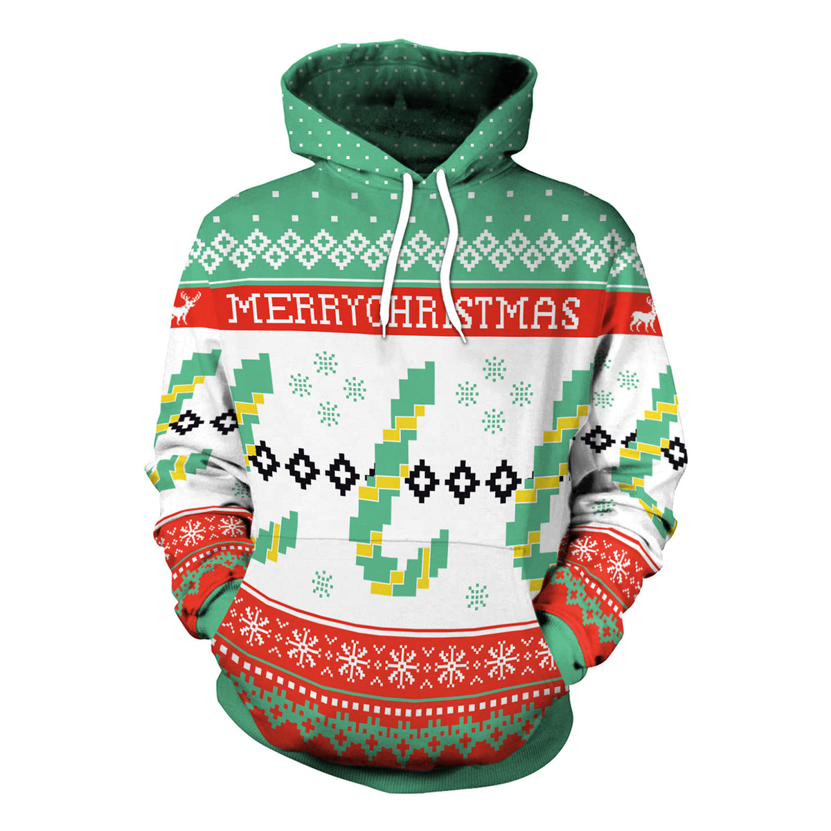 Creative Digital Printed Hooded Sweater for Women
