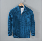 Men's Loose Zip Knit Sweater Pullover