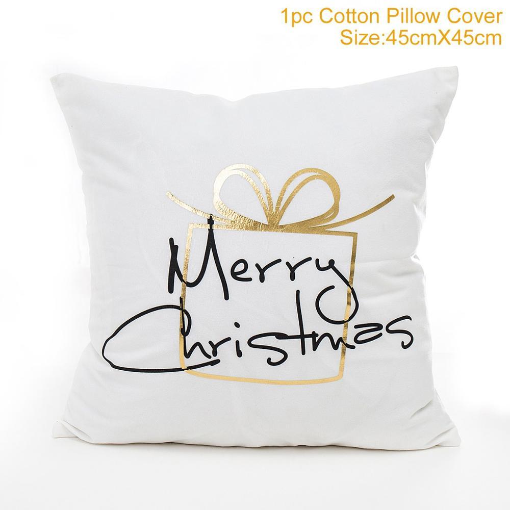 Nordic Style Gold Foil Christmas Cushion Cover Set