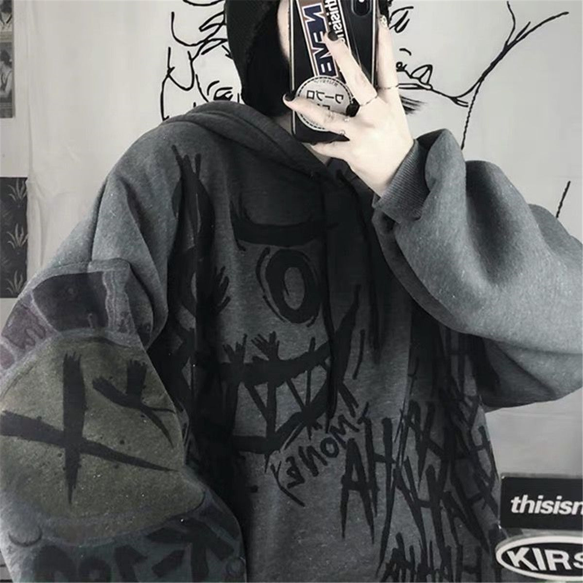 Cool Tie Dye Harajuku Hoodie for Women - Gothic Style | Streetwear