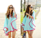 Beach Cover-Up Chiffon Shirt for Women's Vacation Wear