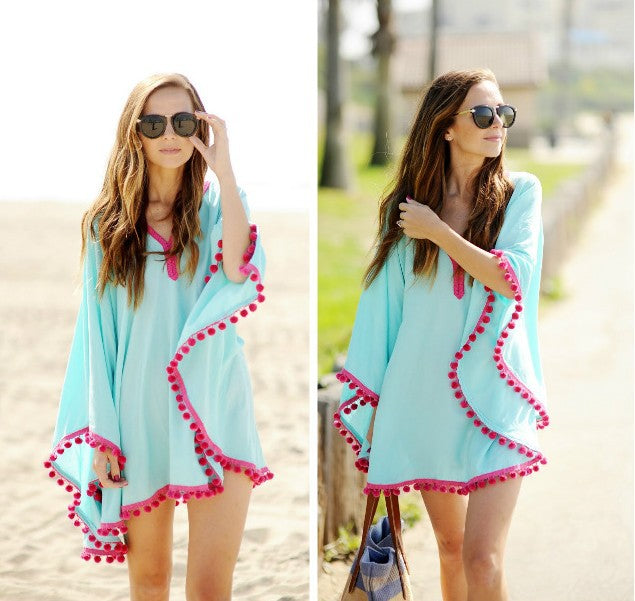 Beach Cover-Up Chiffon Shirt for Women's Vacation Wear