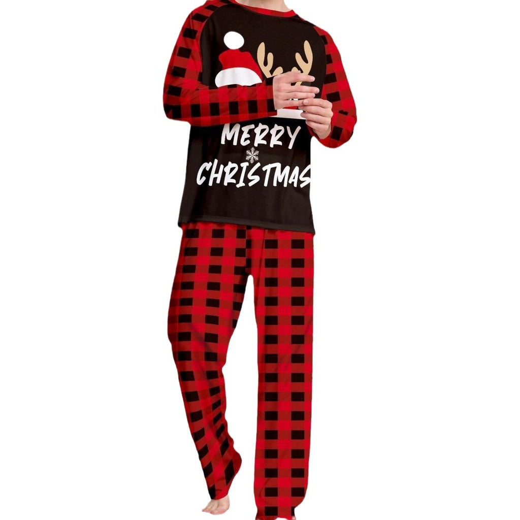 Cute Letter Print Christmas Family Pajama Set