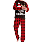 Cute Letter Print Christmas Family Pajama Set