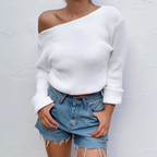 Irregular diagonal sweater