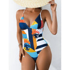 2022 Women's Deep V Triangle Swimsuit with Demon Eyes