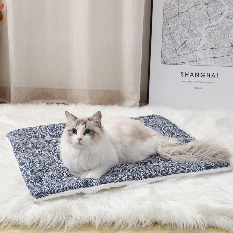 Thick Cotton Linen Lamb Wool Dog Mat for Pets