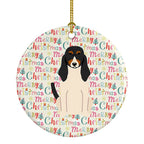 Merry Christmas Swiss Hound Ceramic Ornament