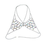 Women's Rhinestone Body Chain Bralette