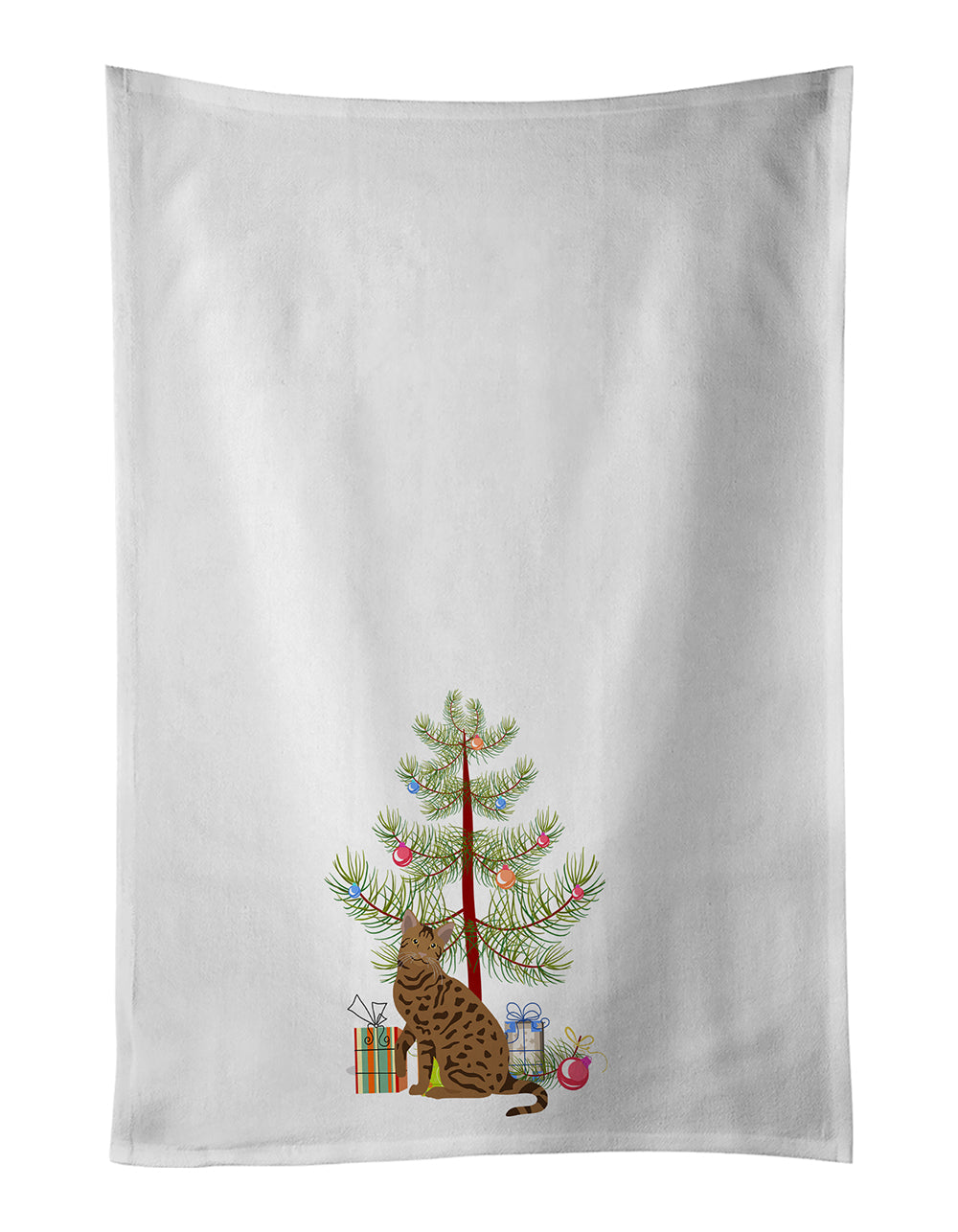 Ocicat Cat Christmas Kitchen Towel Set of 2