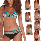 Vintage Floral Women's Bikini Swimsuit Set