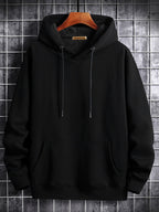 Velvet Thick Cotton Men's Hoodie - Casual Streetwear | Streetwear