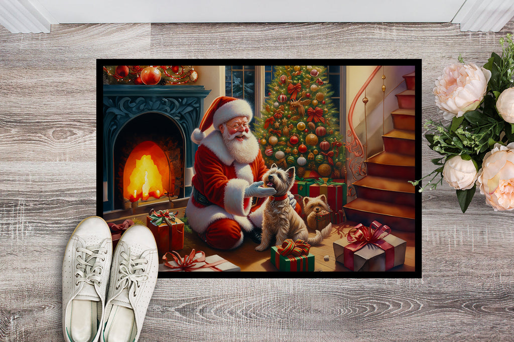 Cairn Terrier and Santa Claus Doormat