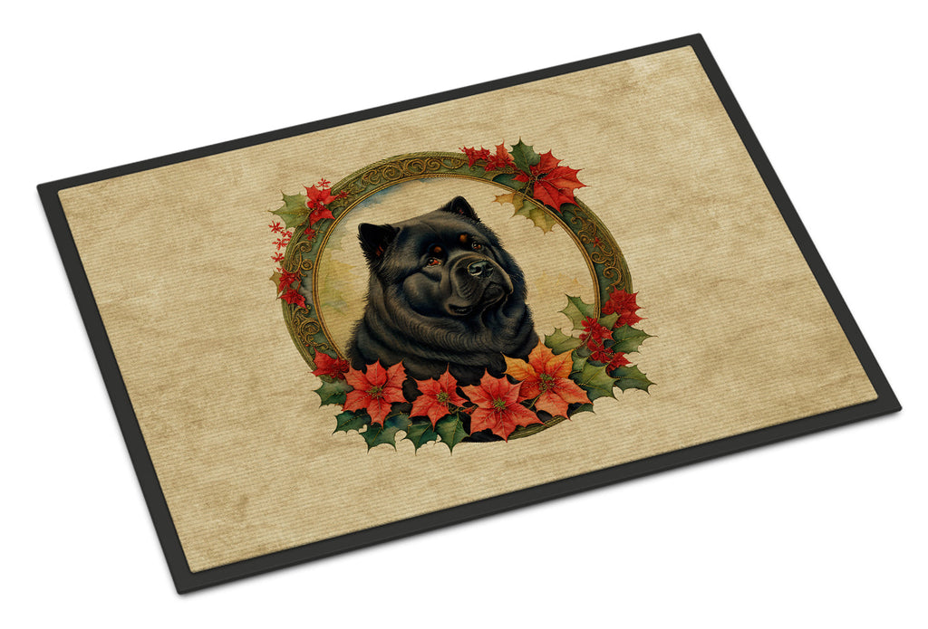 Chow Chow Christmas Flowers Doormat