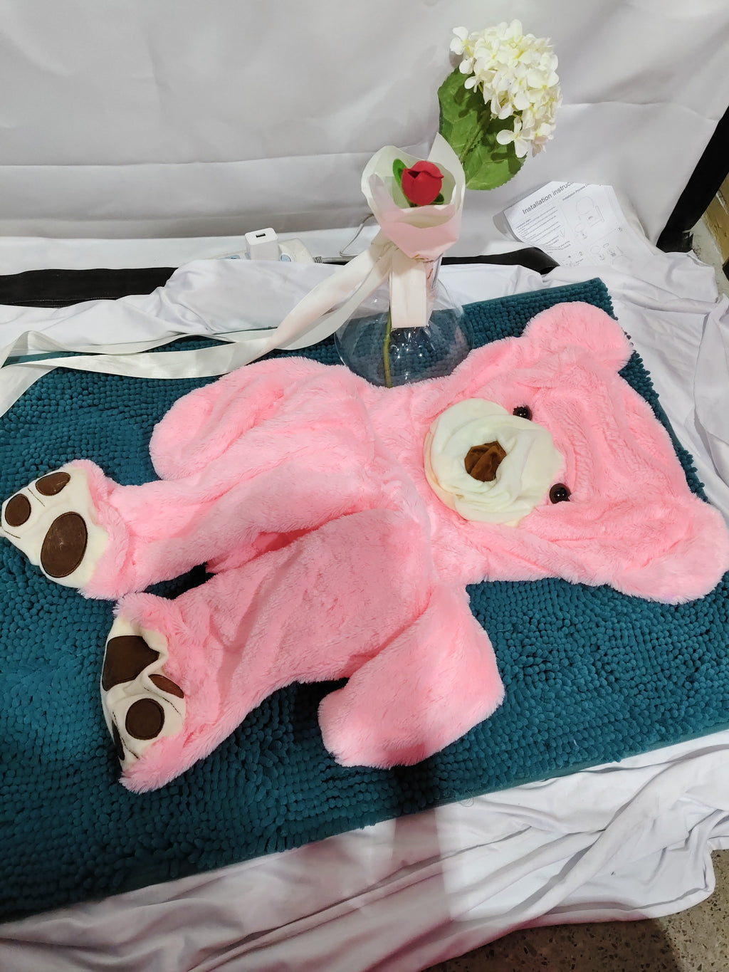 Giant Teddy Bear Plush Leather Shell