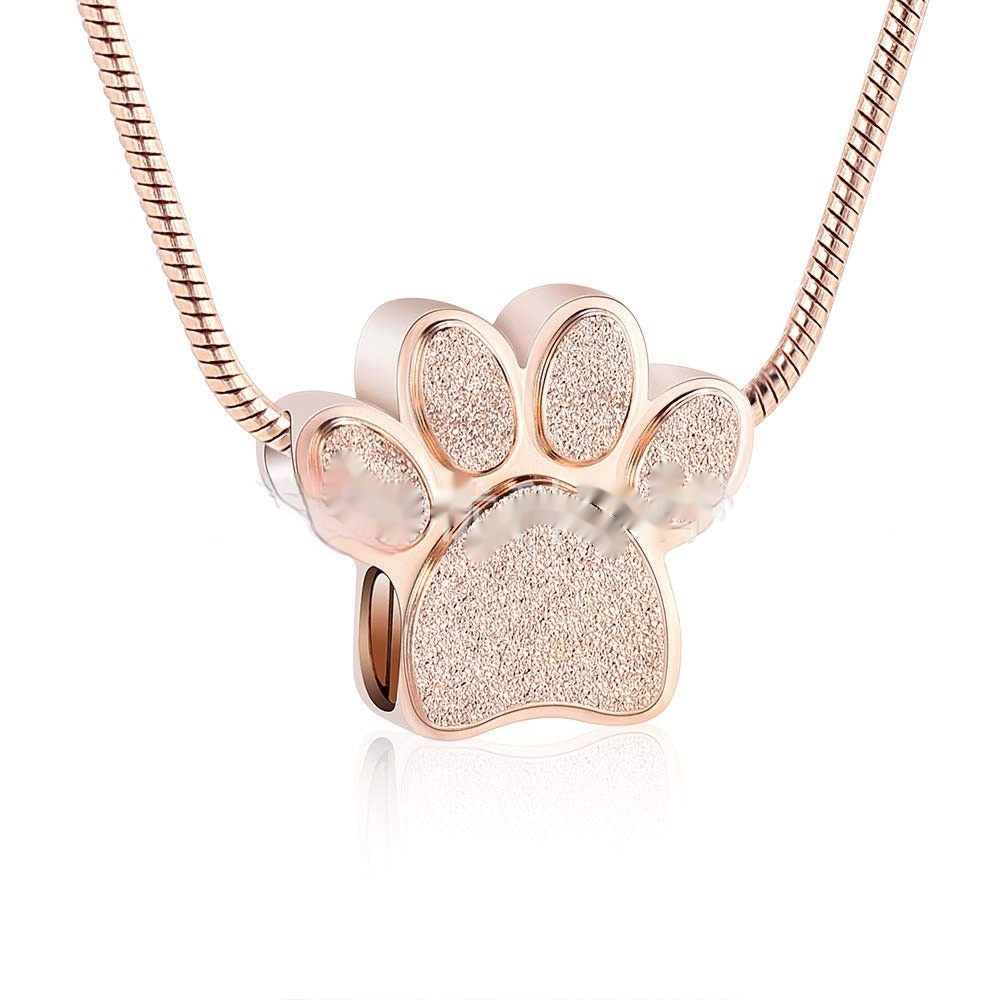 Rainbow Paw Print Pendant Necklace