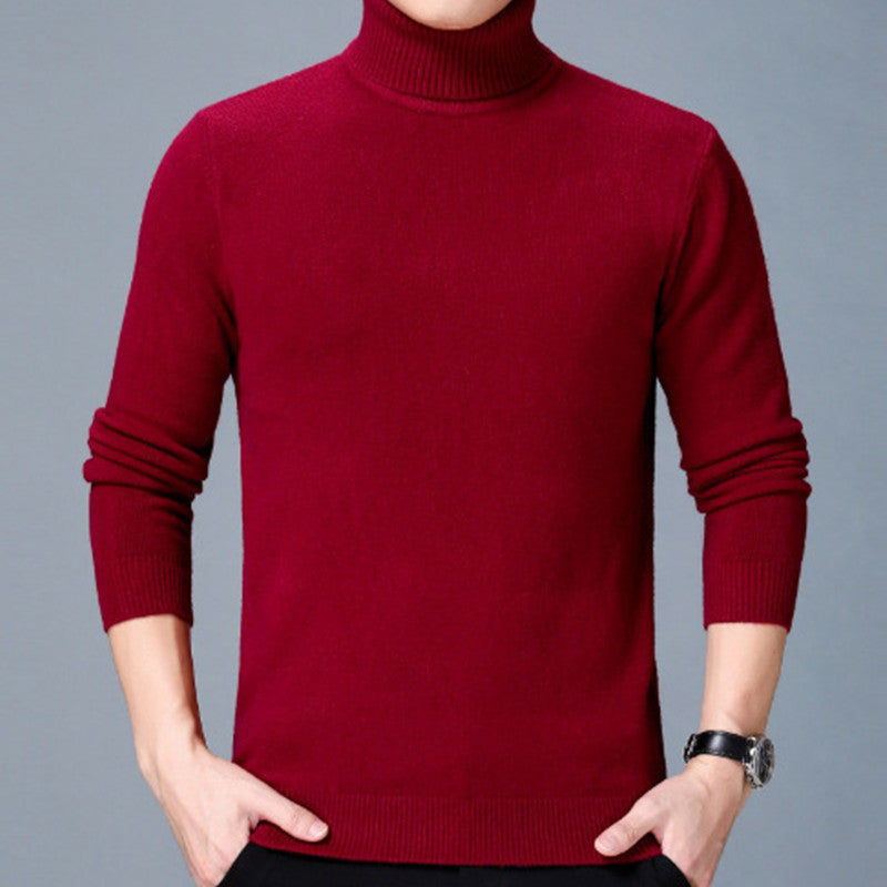 Thick High Neck Cashmere Sweater for Men