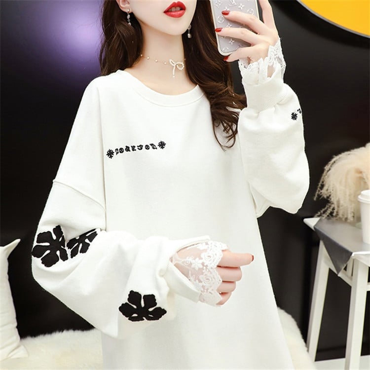 Lace Cuffs Gentle Wind Jacket and Sweater Top