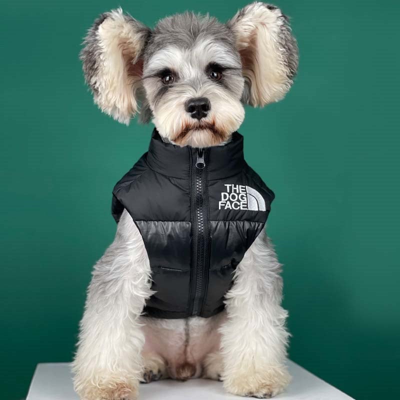Warm Thick Black Down Vest Jacket for Puppies