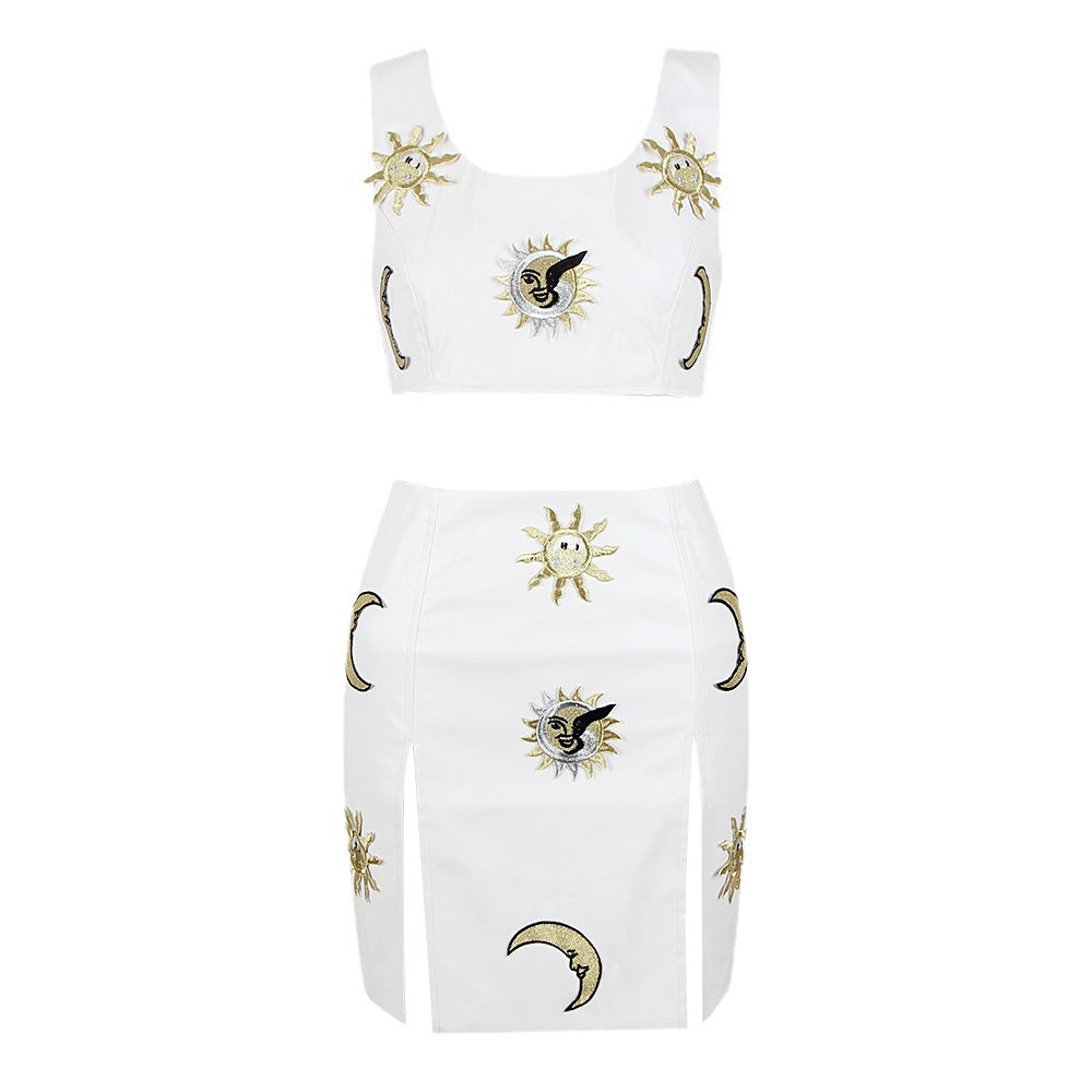 2022 Summer New Stylish Sexy Crop Top & Skirt Set