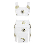 2022 Summer New Stylish Sexy Crop Top & Skirt Set