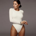 2023 Winter Women's Solid Color Long Sleeve Bodysuit