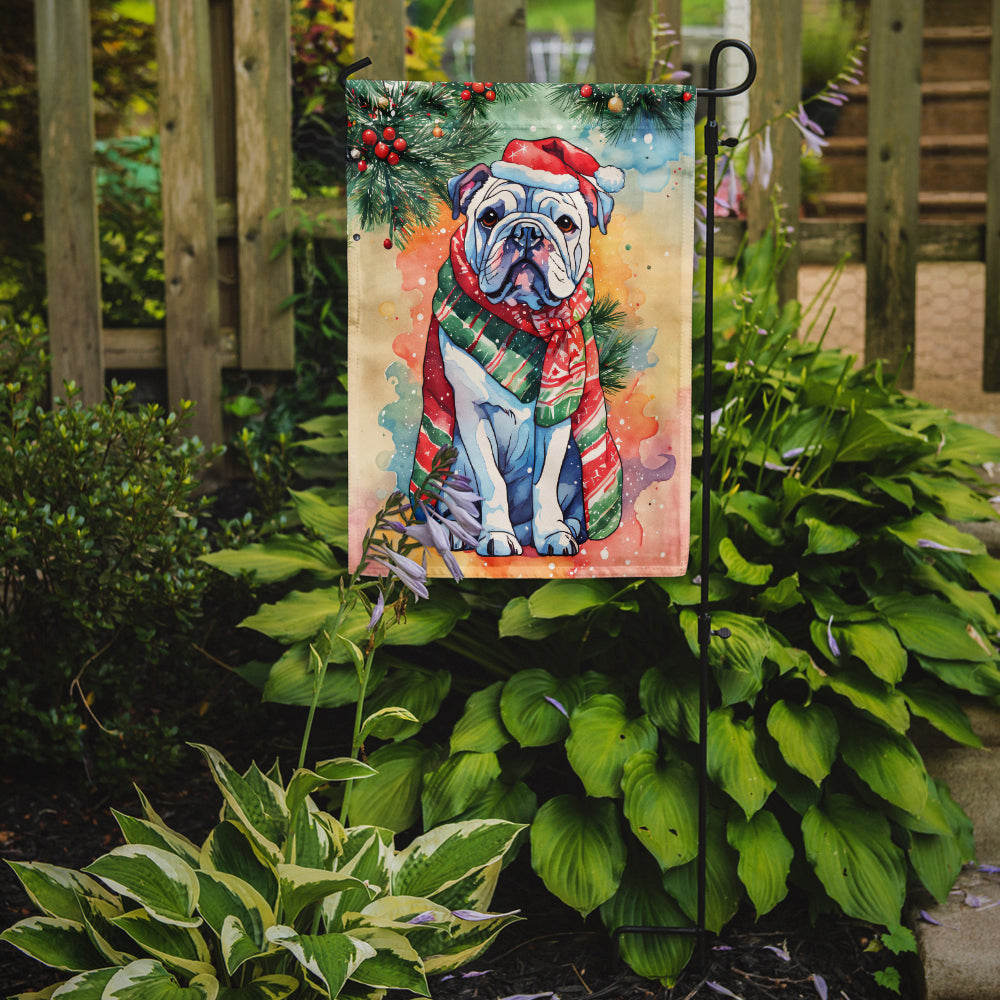 English Bulldog Christmas Garden Flag