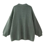 French Loose Round Neck Cardigan Sweater