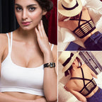 Cross Back Bralette with Removable Cups for Yoga
