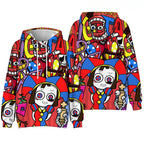 Magical Digital Circus Cartoon Hoodie for Kids | Streetwear