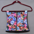 Rose Bouquet Latex Corset with 9 Steel Bones Support