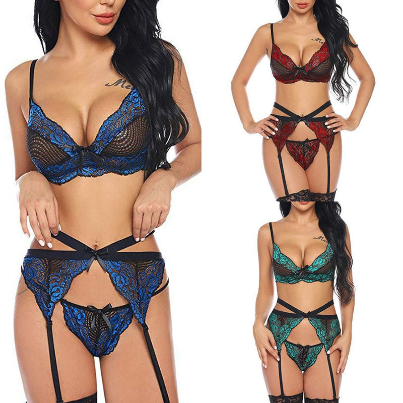 Lace Sexy Lingerie Set for Women - Wholesale Three-Piece