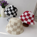 Handmade Coarse Wool Knitted Fisherman Hat for Women | Embroidered Cap